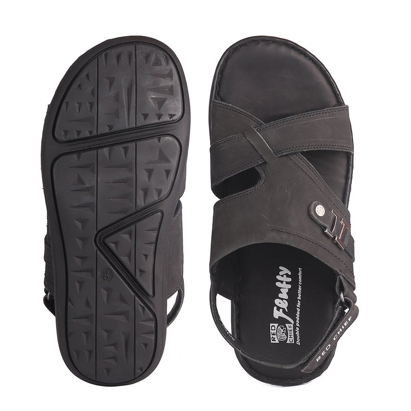 Red Chief Black Sandal Formal For Men |RC3790 - Image 4